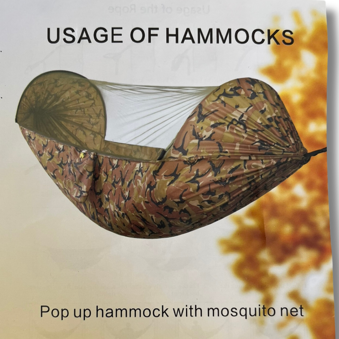 Letvægts hængekøje med myggenet