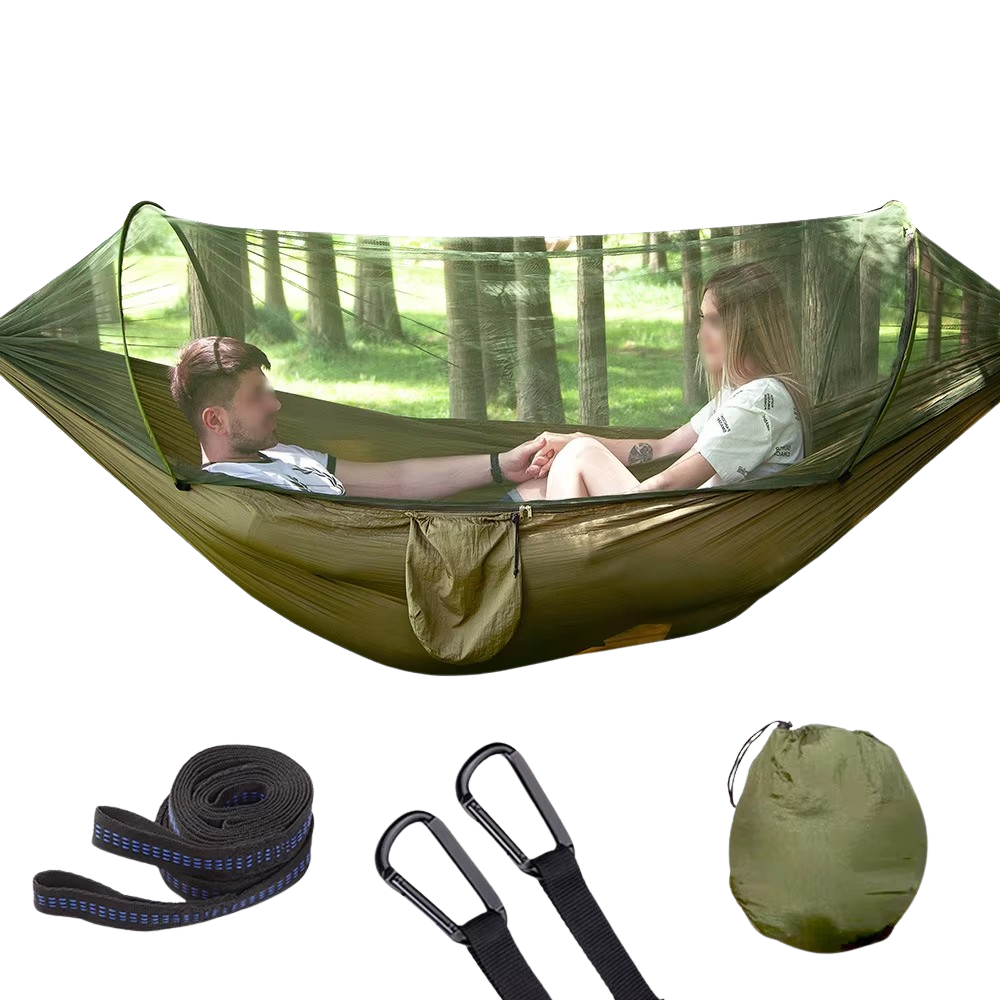 Letvægts hængekøje med myggenet