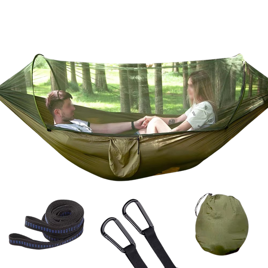 Letvægts hængekøje med myggenet